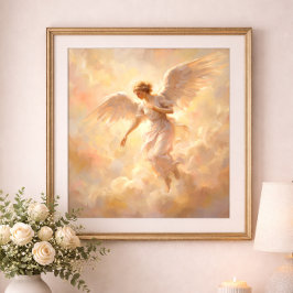 Engel Illustratie Zachte Hemelse Schildering Poster