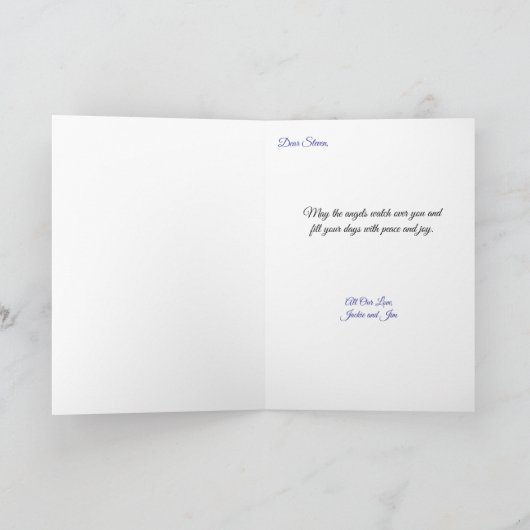  engel in blauw kaart (Binnen)