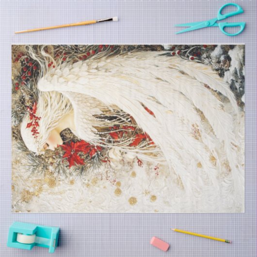 Engel in de boom tissuepapier (Craft)