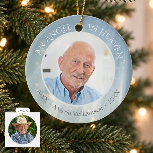 Engel in de hemel Aandenkenfoto-herinnering Keramisch Ornament