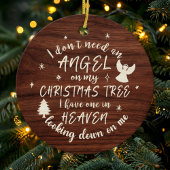 Engel in de hemel Foto-herinnering Kerstmis Keramisch Ornament