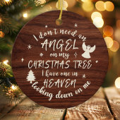 Engel in de hemel Foto-herinnering Kerstmis Keramisch Ornament