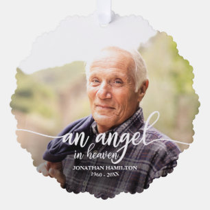 Engel in de hemel herdenkingsornamentkaart ornament kaart