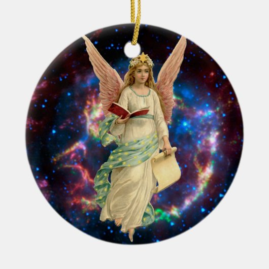 engel in de hemel keramisch ornament (Voorkant)
