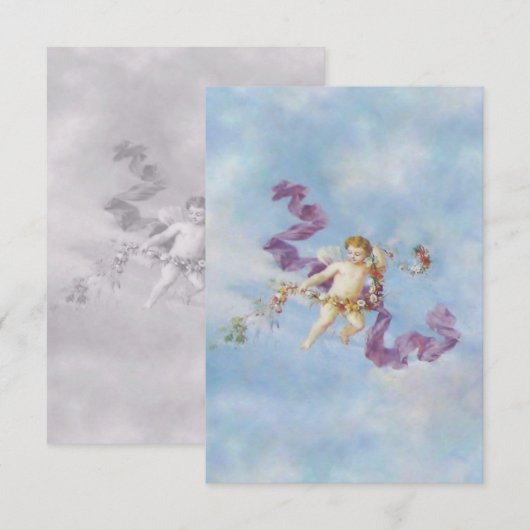 Engel in de hemel - Uitnodigingen (Voorkant / Achterkant)