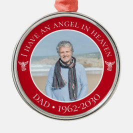 Engel in de hemel Vader Herdenkingsfoto Metalen Ornament