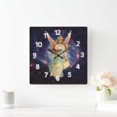 engel in de hemel vierkante klok (Huis)