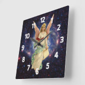 engel in de hemel vierkante klok (Hoek)