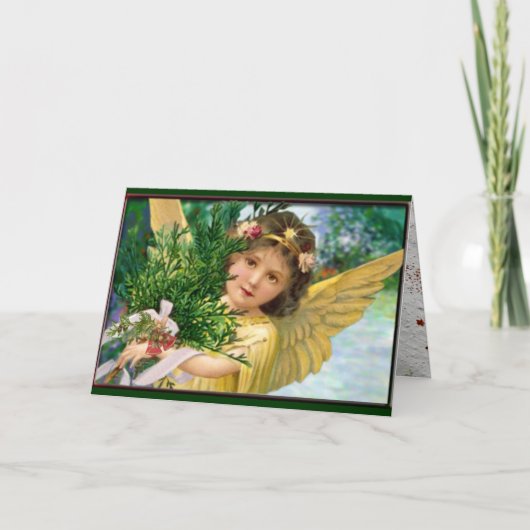  engel in de Kaart voor de winterkerst (Voorkant)