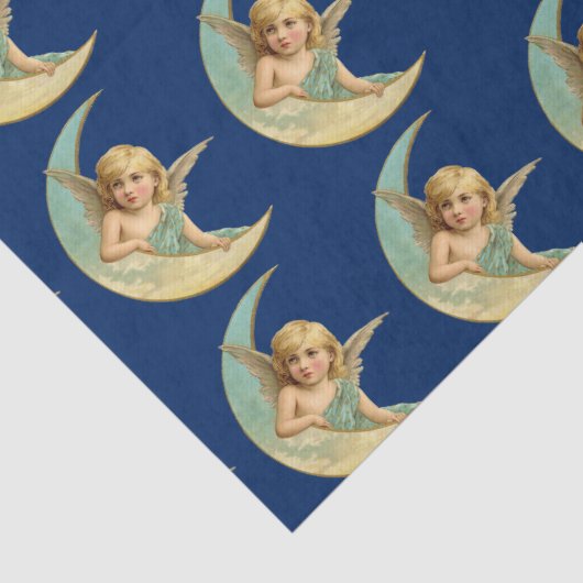 Engel in de maan van Crescent Tissuepapier (Detail)