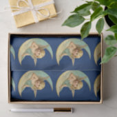 Engel in de maan van Crescent Tissuepapier (Geschenk)