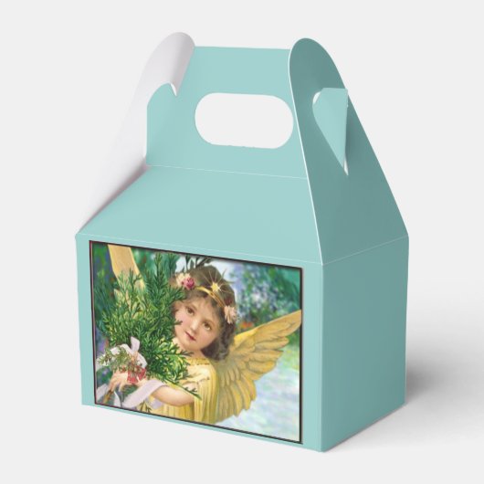  engel in de sneeuwkerst bedankdoosjes (Achterkant)