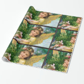 engel in de sneeuwkerst cadeaupapier (Uitgerold)