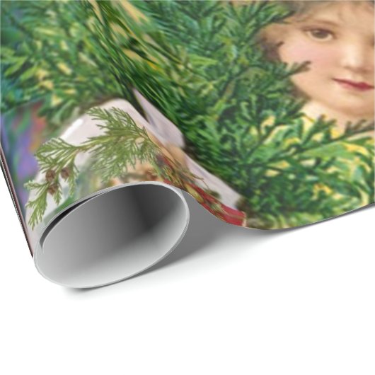  engel in de sneeuwkerst cadeaupapier (Rol Hoek)