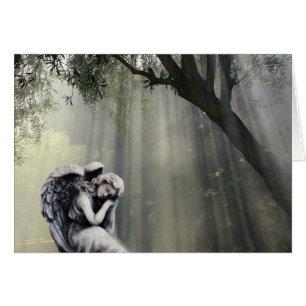 Engel in de stralen van de zon Kaart