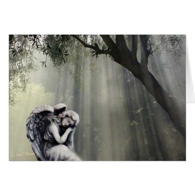 Engel in de stralen van de zon Kaart (Voorkant Horizontaal)