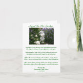 Engel in de tuin Wenskaart Kaart (Voorkant)