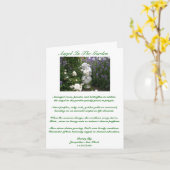 Engel in de tuin Wenskaart Kaart (Gele Bloem)