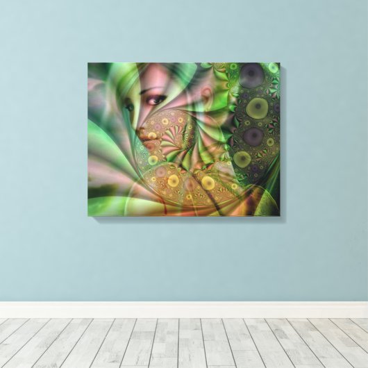 Engel in een droom canvas afdruk (Insitu (Houten vloer))