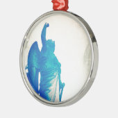 Engel in een Storm Metalen Ornament (Links)