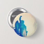 Engel in een Storm Ronde Button 5,7 Cm (Voorkant /achterkant)