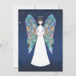 Engel in gebed feestdagenkaart