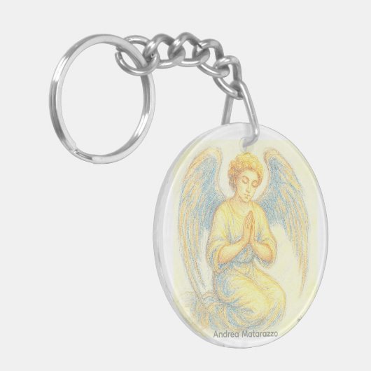 Engel in gebed sleutelhanger (Voorkant Links)