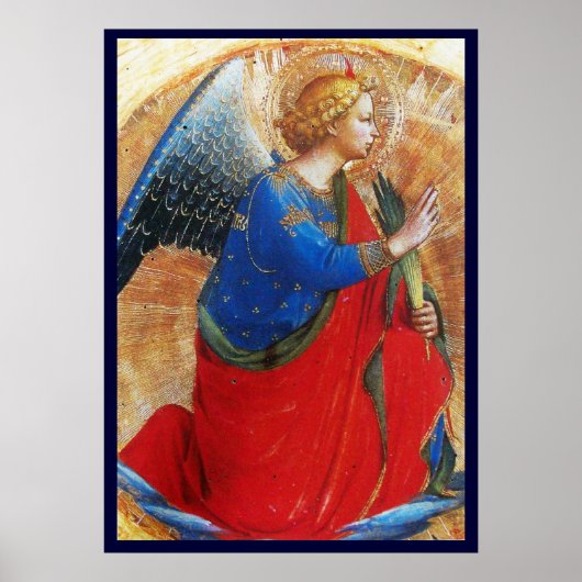 ENGEL IN GOUD ROOD EN BLAUW POSTER (Voorkant)