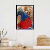 ENGEL IN GOUD ROOD EN BLAUW POSTER (Keuken)