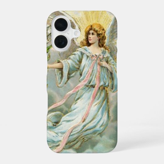 Engel in het Blauw iPhone 16 Hoesje (Achterkant)