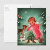 Engel in het bos met dieren briefkaart (Voorkant / Achterkant)