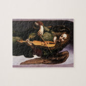 Engel in het groen met een Vielle van Leonardo da  Legpuzzel (Horizontaal)