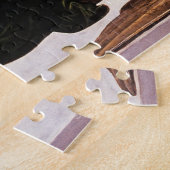 Engel in het groen met een Vielle van Leonardo da  Legpuzzel (Zijkant)