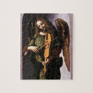 Engel in het groen met een Vielle van Leonardo da  Legpuzzel