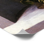 Engel in het groen met een Vielle van Leonardo da Poster (Hoek)