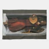 Engel in het rood met een luit van Leonardo da Vin Theedoek (Horizontaal)