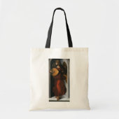 Engel in het rood met een luit van Leonardo da Vin Tote Bag (Voorkant)