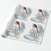  engel in het wit cadeaupapier (Uitgerold)