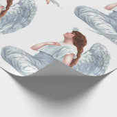  engel in het wit cadeaupapier (Hoek)