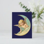 Engel in Moon Briefkaart (Staand voorkant)