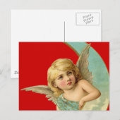  Engel in Moon Briefkaart (Voorkant / Achterkant)