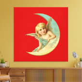 Engel in Moon Canvas Afdruk (Insitu (Woonkamer))
