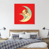 Engel in Moon Canvas Afdruk (Insitu (Slaapkamer))