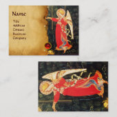 ENGEL IN ROOD EN GOUD VISITEKAARTJE (Voorkant / Achterkant)