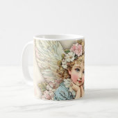 Engel in vintage stijl koffiemok (Voorkant links)