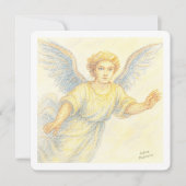 Engel in vlucht met een glimlach kaart (Voorkant)