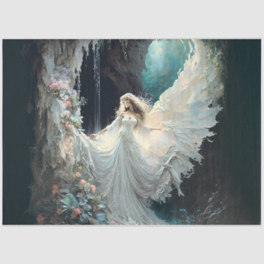 Engel in waterpapier tissuepapier (Voorkant)