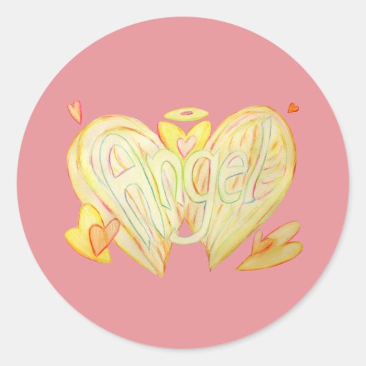 Engel Inspirerend Woord Art Decal Stickers (Voorkant)