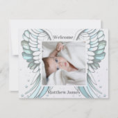 Engel jongen geboorte aankondiging (Voorkant)