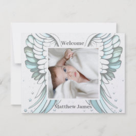 Engel jongen geboorte aankondiging